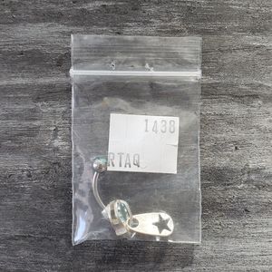 Blue Zipper Complimentary Navel Ring